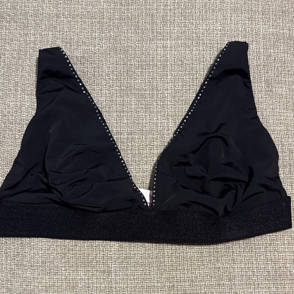 Victoria's Secret Black Bralette with Silver Accents